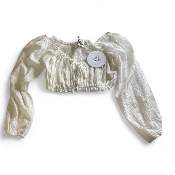 Princess Polly Tops - Princess Polly Cream Smocked Blouse